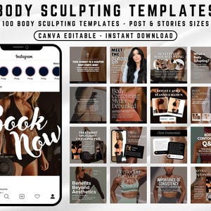 100+ Body Sculpting Instagram Templates I Body Contouring Instagram I Coolsculpting Post I Body Sculpting Social Media I Luxury Social Media