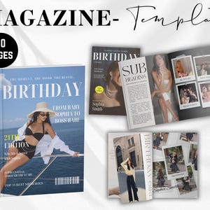 Birthday Magazine Template for Best Friend | Editable Canva Gift | Personalized Girl Birthday Keepsake