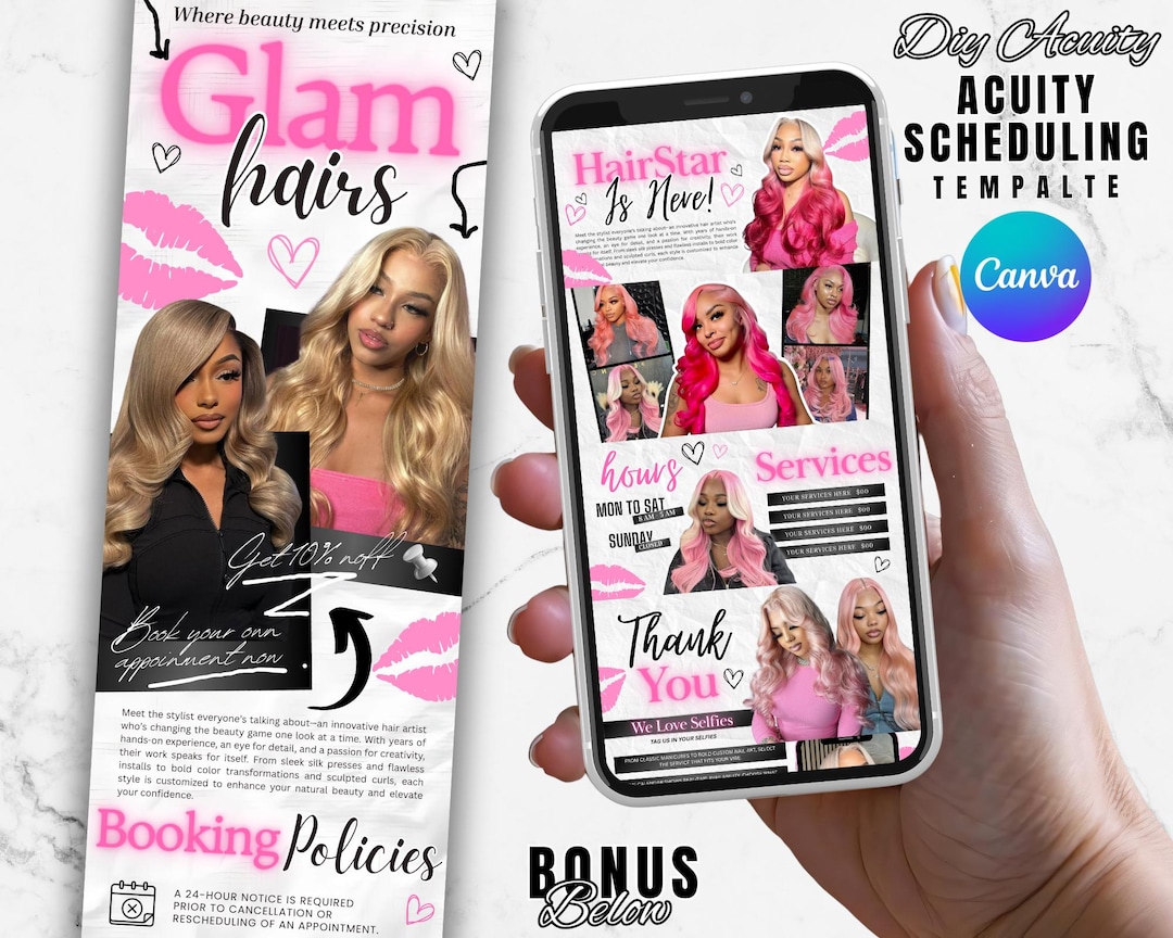 Booking Site Template Etsy