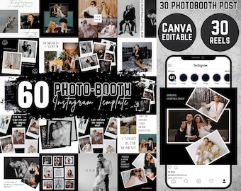 Photo Booth Business Instagram Templates: Minimalist Posts & Stories
