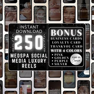 Medspa Social Media Reels: Skincare Instagram Templates (Canva)