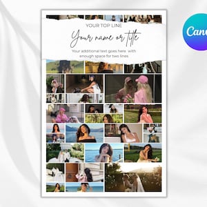 24x36 Photo collage, Poster Collage Template for 47 Photos, Poster size photo collage, Photo Collage Template, Storyboard, Memorial, Funeral