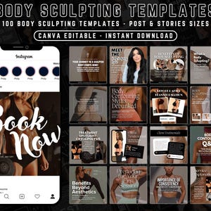 Body Sculpting Instagram Templates I Body Contouring Instagram I Coolsculpting Post I Body Sculpting Social Media I Luxury Social Media