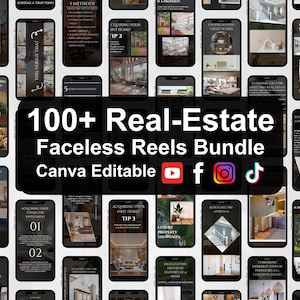 Real Estate Reels Canva Template: 100 Realtor Marketing Videos