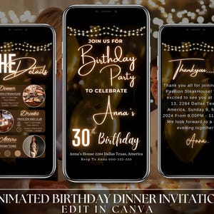 Digital 30th Birthday Invitation, 30th E-Invite, 30th Birthday Evite, 30th Party Invitation, Digital 30th Invitation, Digital Invitation