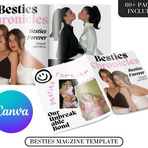 Birthday Magazine Template for Best Friend | Editable Canva Gift | Personalized Girl Birthday Keepsake