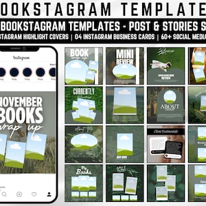 Bookstagram Story Template Bookish Instagram Bookstagrammer Social Media Author Instagram Content Customizable Bookstagram Template Canva
