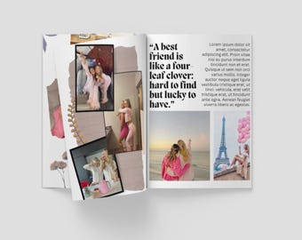 Bestie Birthday Magazine Template: Customizable Gift (Canva, PDF)