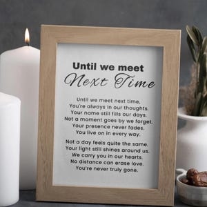 Funeral Poem Sign: Celebration of Life Memorial Keepsake (Canva Template Digital Download 8x10 Inches)