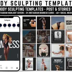 Body Sculpting Instagram Templates I Body Contouring Instagram I Coolsculpting Post I Body Sculpting Social Media I Luxury Social Media