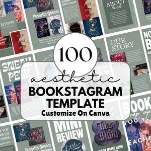 Bookstagram Story Template Bookish Instagram Bookstagrammer Social Media Author Instagram Content Customizable Bookstagram Template Canva