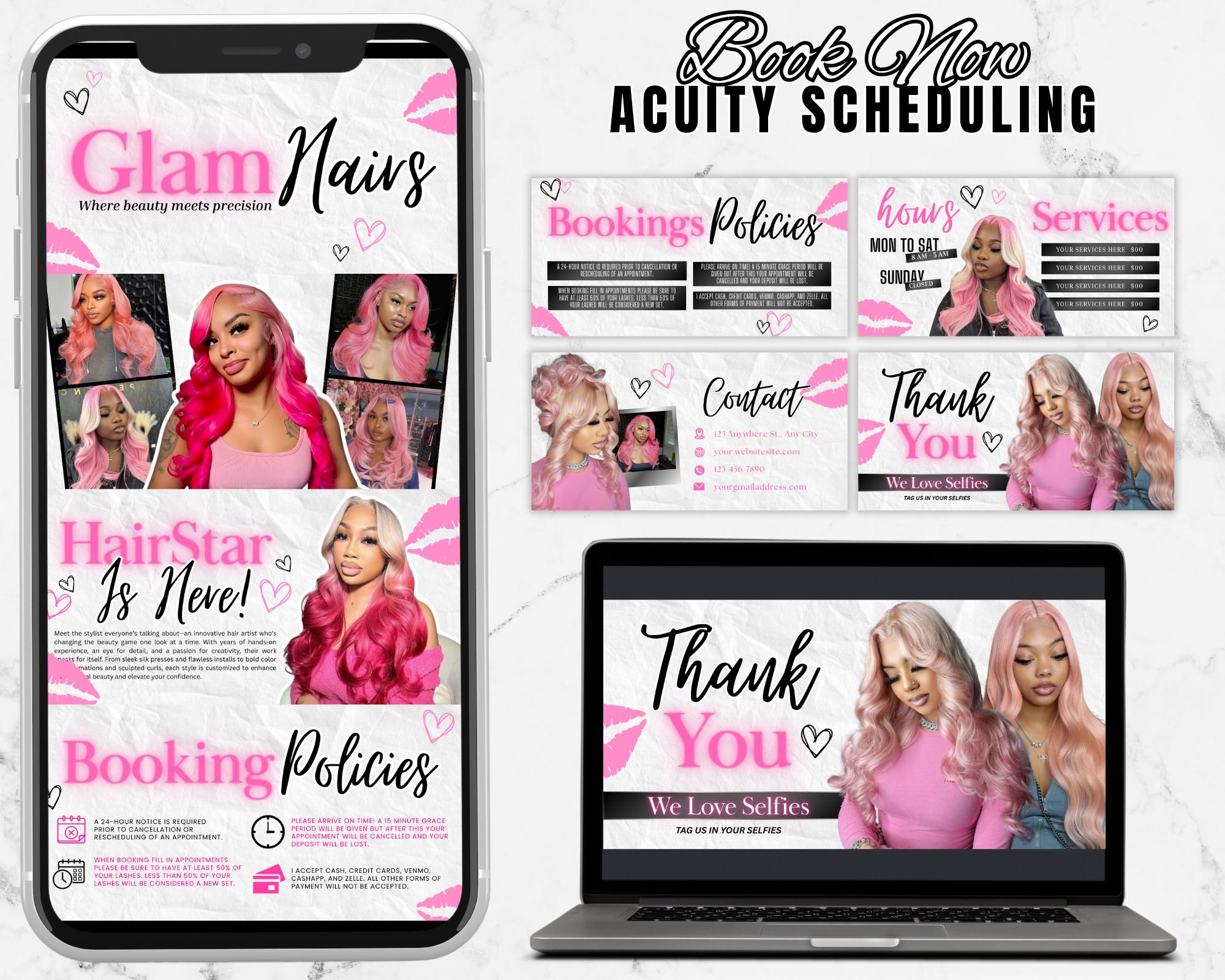 Booking Site Template Etsy