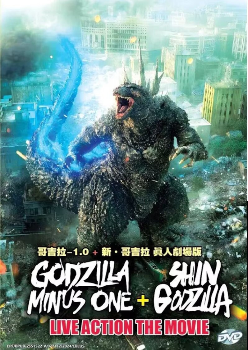 DVD GODZILLA Minus Oone + Shin Godzilla Live Action Movie English