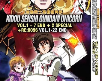 DVD Mobile Suit Gundam Unicorn Vol.1-7end+2 Special+re:0096 Vol.1