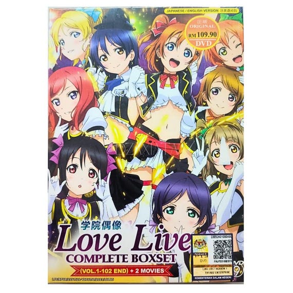 DVD Love Live ! Complete Boxset Vol.1-102 END+2 Movies English 