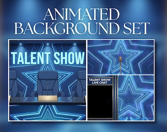 Animated Background | Talent Show Bundle | Judge Stage | Performance Backdrop & Live Chat Screen | VTuber Streaming Background | AVT32