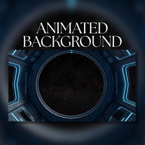 Animated Background | Space Station Window View | Sci Fi Spaceship Interior | MP4 Digital Download | AB314