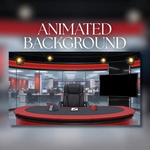 Animerad bakgrund | Studioset för senaste nyheter | Professionell nyhetsredaktion | Digital nedladdning | AVT11