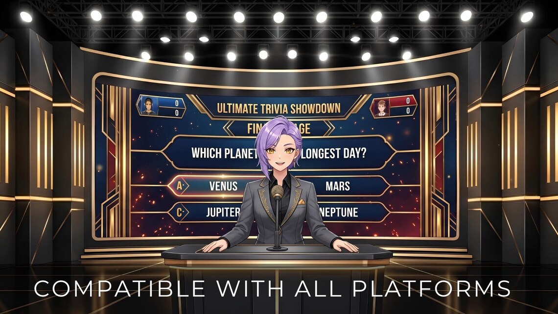 Hgs Background Animated Background | Talk Show Studio Stage | Black and Gold Broadcast ...