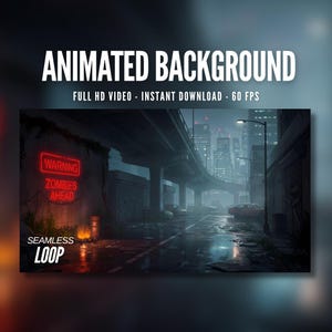 Animated Background | Abandoned City Underpass | Zombies Ahead | Urban Apocalypse | MP4 Digital Download for Streaming | AB378