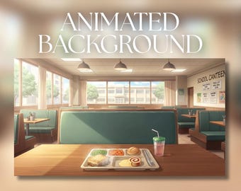 Animated Background | School Canteen Lunch Table | High School Cafeteria Interior | MP4 Digital Download | AVT37