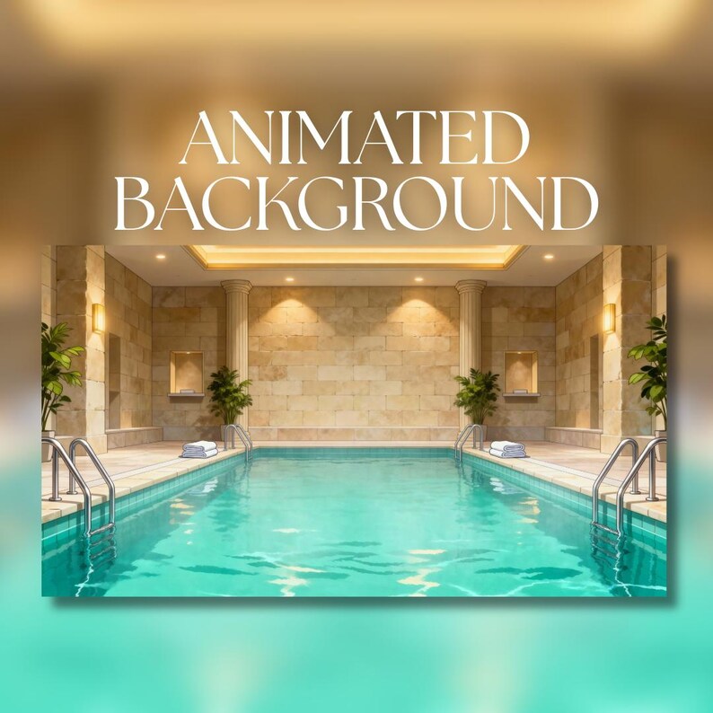 Animated Background | Luxury Indoor Spa Pool With Soft Ambient Lighting ...