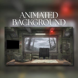 Animated Background | Military Bunker Control Room | Post-Apocalyptic | VTuber Streaming Background | MP4 Digital Download | AVT50