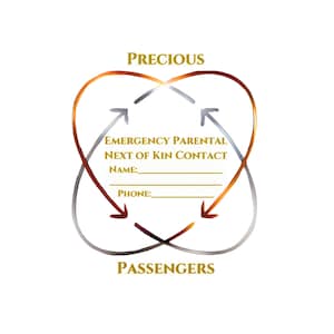Precious Passengers Emergency Contact Sticker