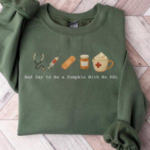 Sudadera de otoño para enfermeras, regalo para enfermeras de quirófano, diseño de calabaza especiada