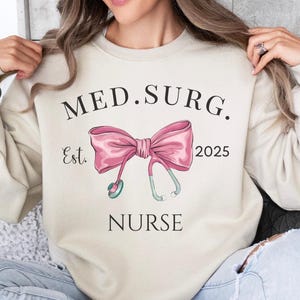 Custom Med Surg Nurse Sweatshirt: RN Gift, Nurse Life Apparel