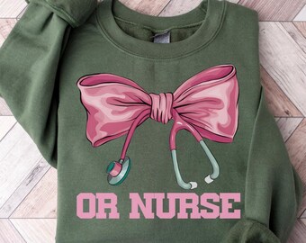 OR Nurse Croquette Sweatshirt, Operating Room Nurse Gift, Surgical RN Appreciation T-Shirt, Surgery Nursing Tee, Nurse Life Apparel, RN Gift