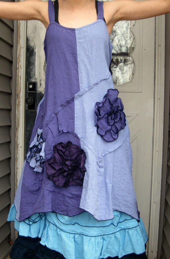 Wavy Flower Dress Etsy