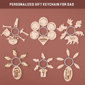 Father&#39;s Day Keychain Laser Cut SVG: Dad Gift (Digital File)