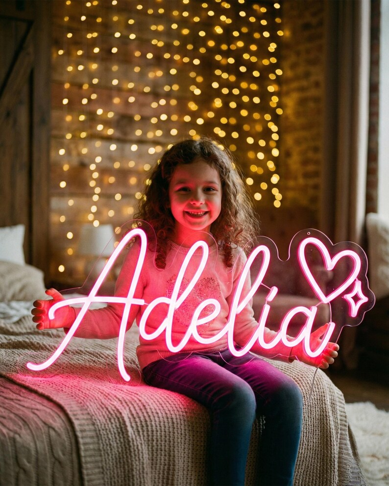 Custom Neon Name Sign bedroom, Teen Room Decor, Gifts for kids girl image 18