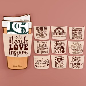 Teacher Gifts | Gifts For A Teachers | Teacher Gift Card Holder | Coffee Gift Card Holder | Back To School Gift | End of School Gift