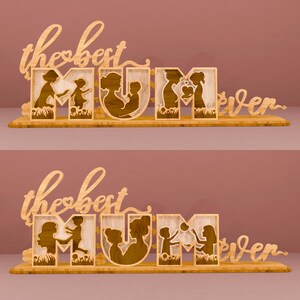 Mom Multilayer Standing File, Geschenk für Mom, Mom Geburtstagsgeschenke svg, Muttertagsgeschenke svg, Glowforge svg