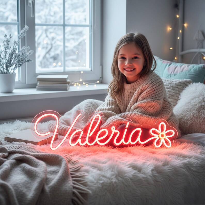 Custom Neon Name Sign bedroom, Teen Room Decor, Gifts for kids girl image 6