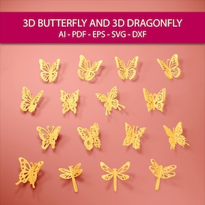 Letrero de madera con mariposas, paz y alegría (Svg), archivos cortados con láser de mariposas y libélulas 3D, mariposas entrelazadas de madera, arte de mariposas 3D (Svg)