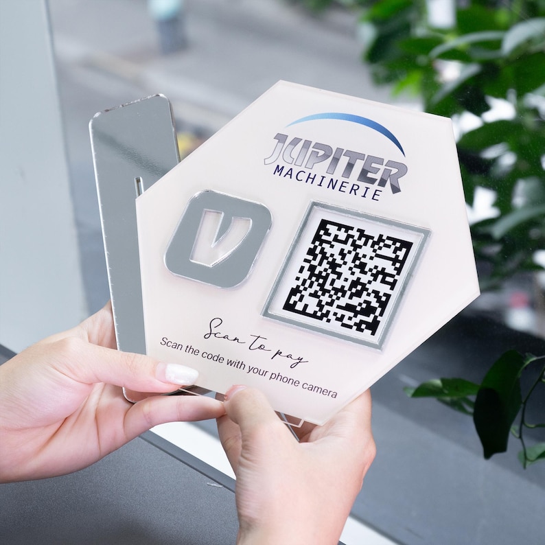 Custom Acrylic Multi QR Code Sign, Business Social Media Display - Etsy