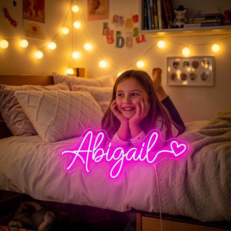 Custom Neon Name Sign bedroom, Teen Room Decor, Gifts for kids girl image 4