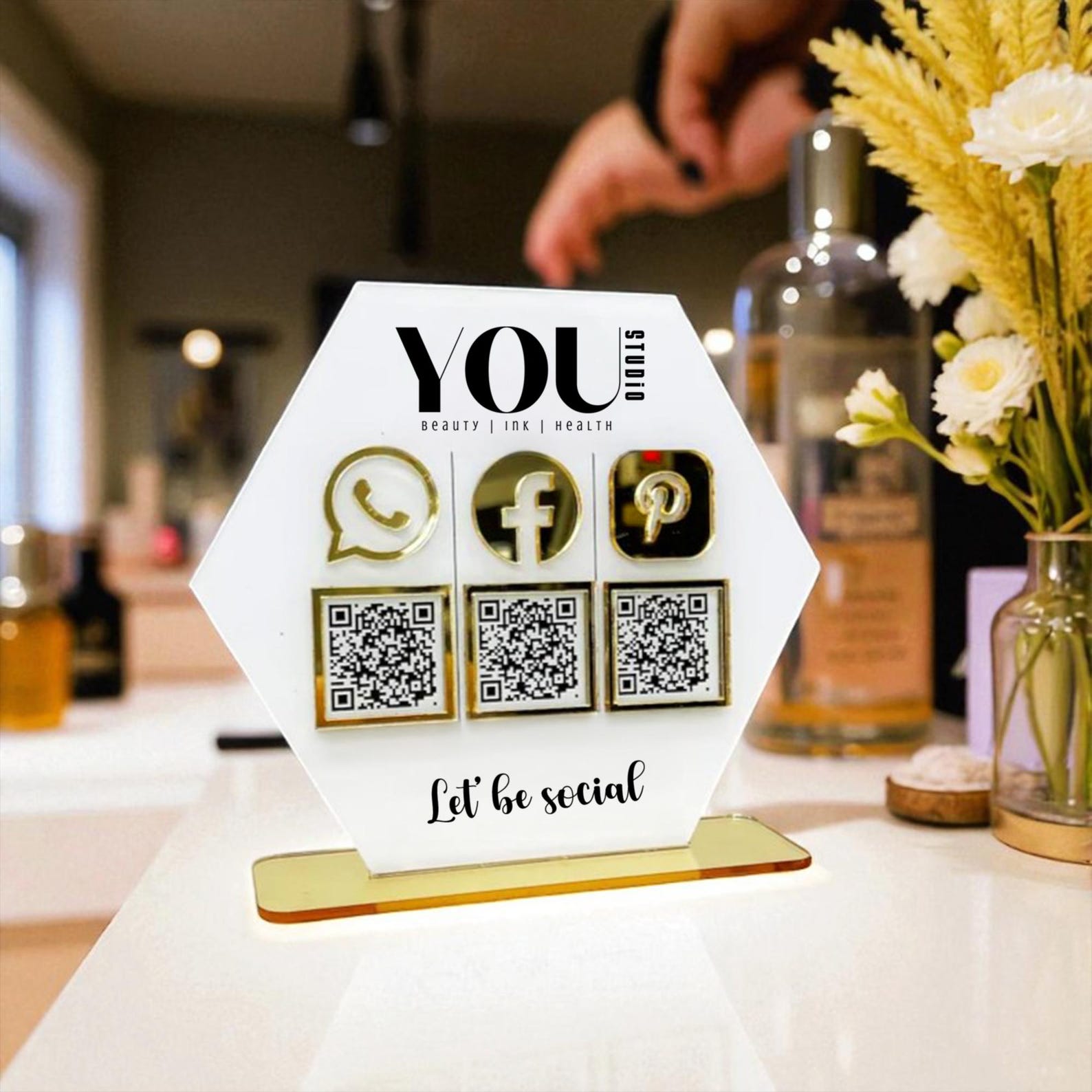 Custom Acrylic QR Code Sign: Social Media & Payment Display, Business ...