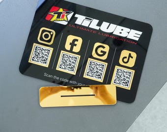 Personalized Acrylic QR Code Sign, Social Media, Payment Display