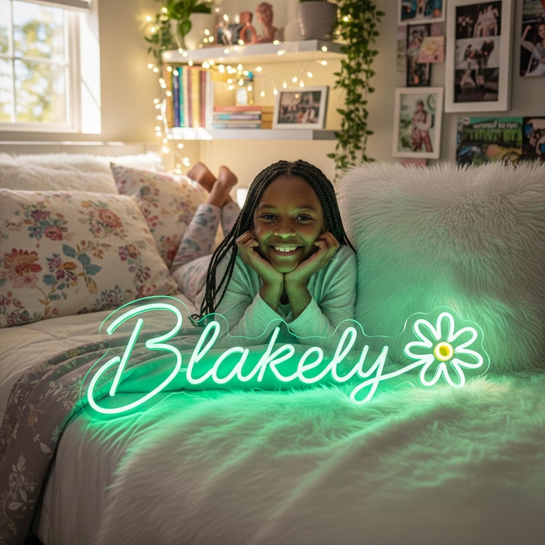 Custom Name Neon Sign Teenage Girls Bedroom Decor, Personalized Kid's ...