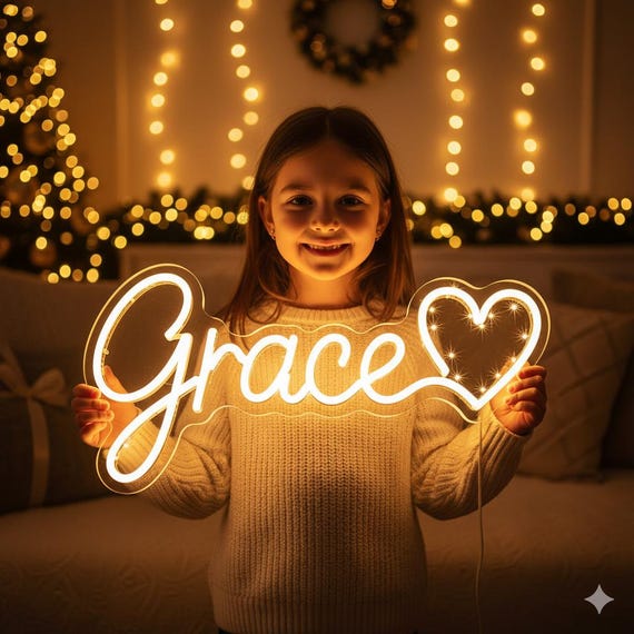 Custom Neon Name Sign bedroom, Teen Room Decor, Gifts for kids girl