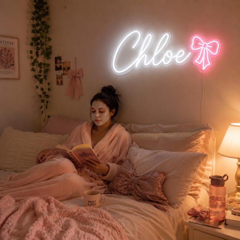 Custom Neon Name Sign bedroom, Teen Room Decor, Gifts for kids girl image 12