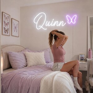 Custom Neon Name Sign bedroom, Teen Room Decor, Gifts for kids girl image 2