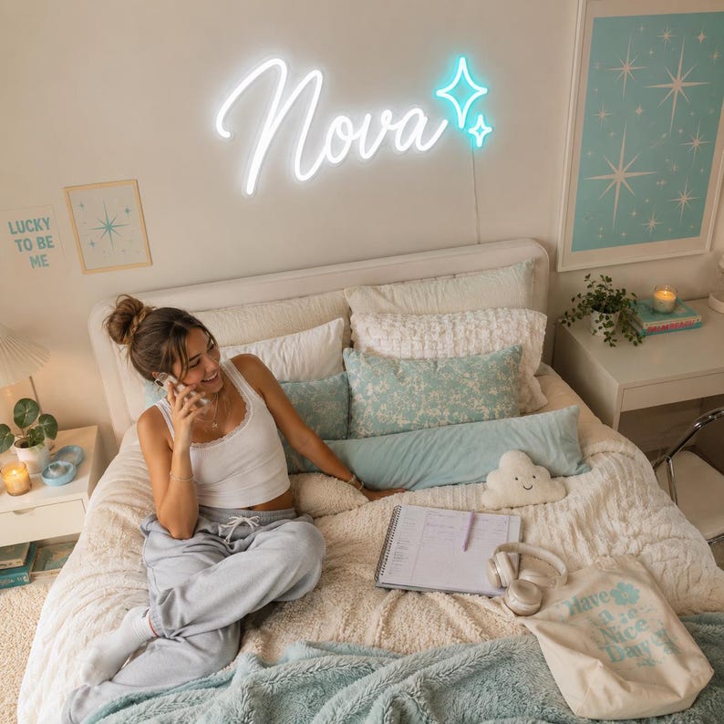 Custom Neon Name Sign bedroom, Teen Room Decor, Gifts for kids girl image 11