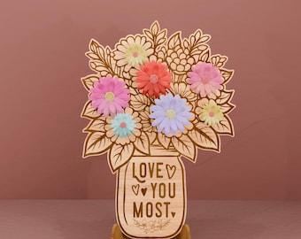 Vase Flower Holder SVG, Picked For Mommy Flower Stand Svg, Flower Holder Sign, Gift for Grandmother, Gift For Mom Svg, Mommy Flowers SVG
