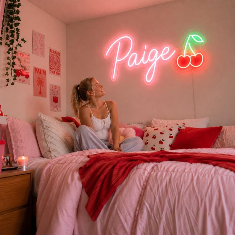 Custom Neon Name Sign bedroom, Teen Room Decor, Gifts for kids girl image 10