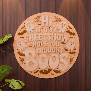 Halloween ronde teken Svg - Halloween deur Hanger Svg - Lasergesneden bestand - Halloween deur teken - muur Decor - Glowforge-bestand